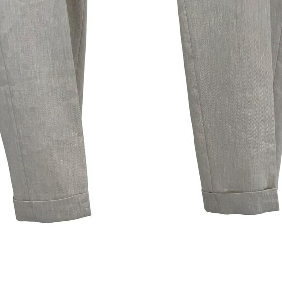 Ballin Comfort-"Eze" Flat Front Cream Pants Mens Size 38 Wool/Linen Blend - Picture 3 of 8